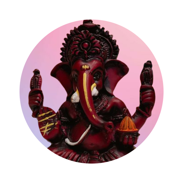 Red Mukut Ganesha