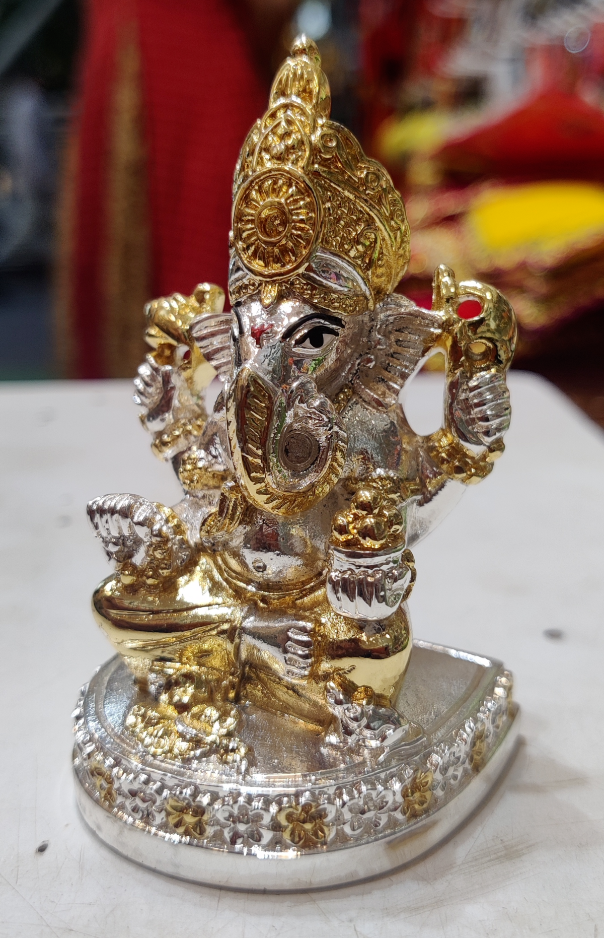 Silver Plating Siddhivinayak Murti